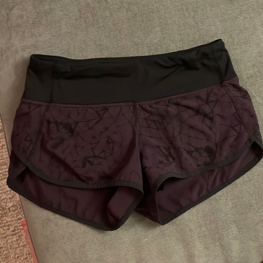 Purple Lululemon shorts size 2